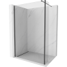 Mexen Kioto Walk-in Shower Panel 135 x 40 cm, Transparent, Black - 800-135-212-70-00-040