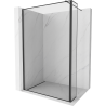 Mexen Kioto Walk-in Shower Wall 100 x 40 cm, Black Pattern, Black - 800-100-212-70-70-040