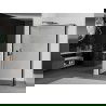 Mexen Kioto Walk-in Shower Wall 100 x 40 cm, Black Pattern, Black - 800-100-212-70-70-040