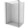 Mexen Kioto Walk-in Shower Wall 180 x 30 cm, Transparent, Gun Metal - 800-180-212-95-00-030