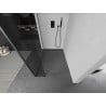 Mexen Kioto Walk-in Shower Wall 110 x 40 cm, Transparent, Gun Metal - 800-110-212-95-00-040