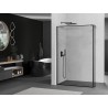 Mexen Kioto Walk-in Shower Screen 120 x 30 cm, Black Frame, Gun Metal - 800-120-212-95-70-030