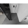 Mexen Kioto Walk-in Shower Screen 120 x 30 cm, Black Frame, Gun Metal - 800-120-212-95-70-030