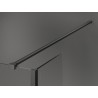 Mexen Kioto Walk-in Shower Screen 120 x 30 cm, Black Frame, Gun Metal - 800-120-212-95-70-030