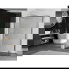 Mexen Kioto Walk-in Shower Wall 120 x 30 cm, Black Pattern, Brushed Nickel - 800-120-212-97-70-030
