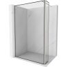 Mexen Kioto Walk-in Shower Wall 120 x 30 cm, Black Pattern, Brushed Nickel - 800-120-212-97-70-030