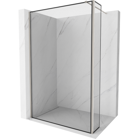 Mexen Kioto Walk-in Shower Screen 100 x 30 cm, Black Pattern, Brushed Nickel - 800-100-212-97-70-030