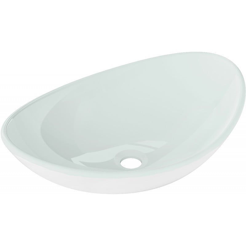 Mexen Sonia glass worktop washbasin 54 x 37 cm, white - 24145430