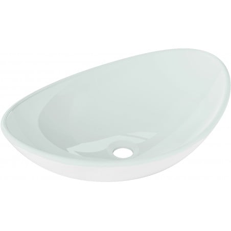 Mexen Sonia glass worktop washbasin 54 x 37 cm, white - 24145430