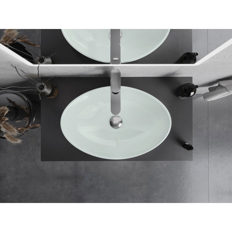 Mexen Sonia glass countertop washbasin 54 x 37 cm, white - 24145430