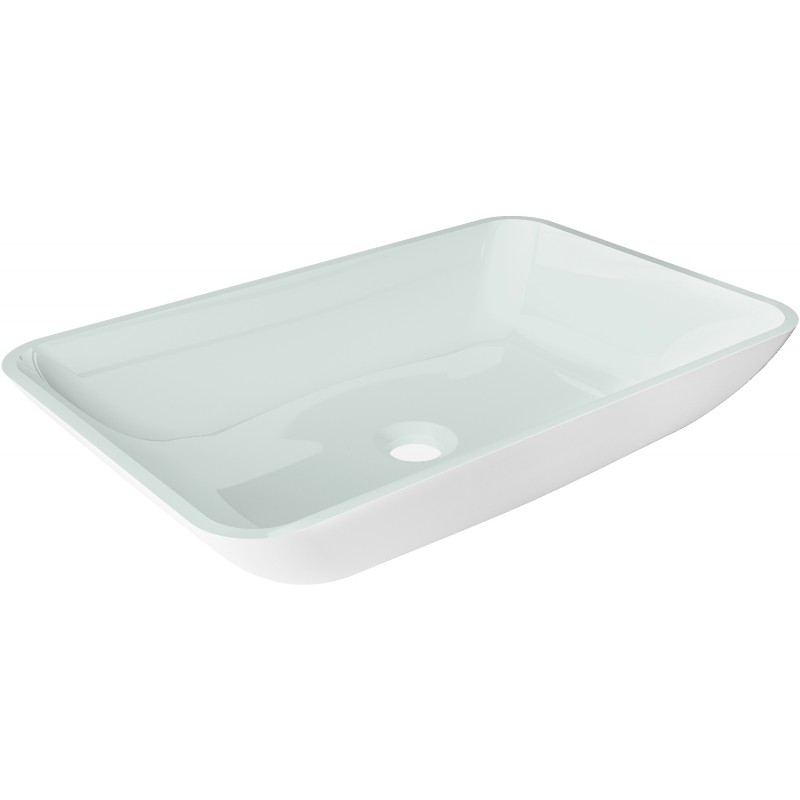 Mexen Megan glass countertop sink 56 x 36 cm, white - 24135630