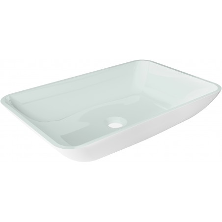 Mexen Megan glass countertop sink 56 x 36 cm, white - 24135630