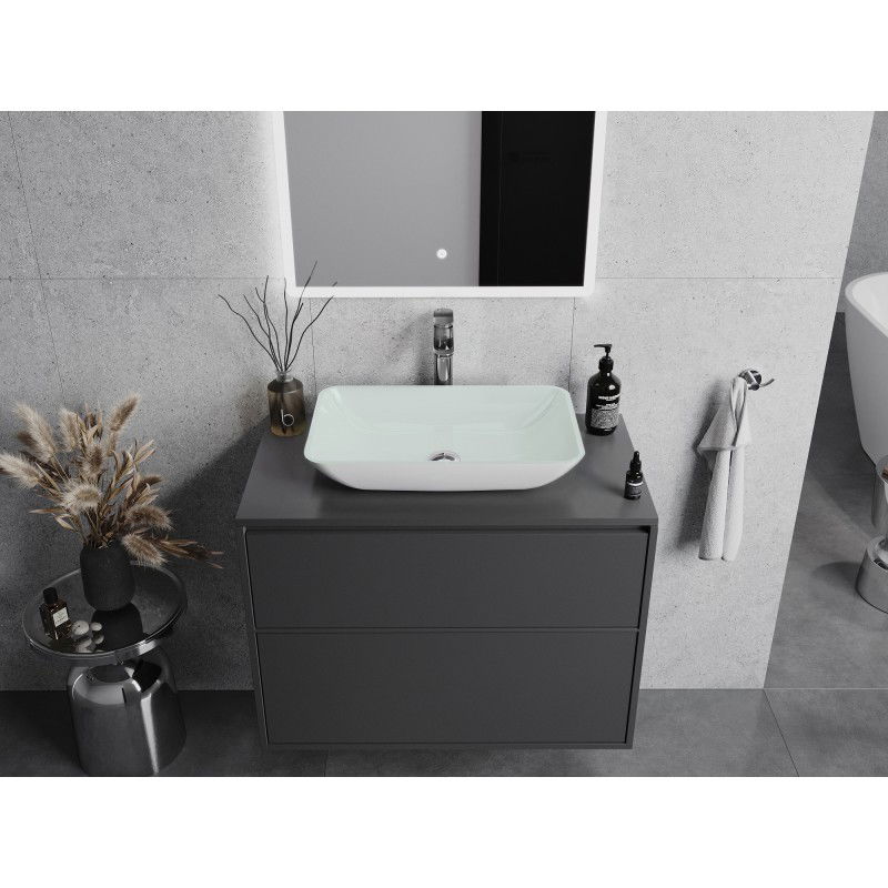 Mexen Megan glass countertop washbasin 56 x 36 cm, white - 24135630