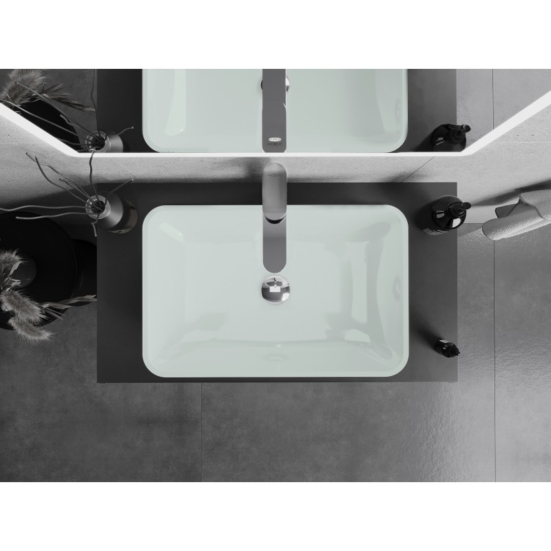 Mexen Megan glass countertop sink 56 x 36 cm, white - 24135630