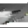 Mexen Next L Bathtub Screen 1-Panel 50 x 150 cm, Transparent, White - 895-050-000-03-00-20