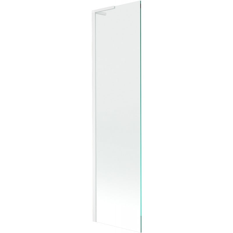 Mexen Next L Bathtub Screen 1-Panel 50 x 150 cm, Transparent, White - 895-050-000-03-00-20