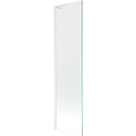 Mexen Next L Bathtub Screen 1-Panel 50 x 150 cm, Transparent, White - 895-050-000-03-00-20