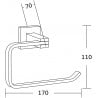 Mexen Vane toilet paper holder, chrome - 7020933-00