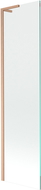 Mexen Next L Bathtub Screen 1-Panel 50 x 150 cm, Transparent, Brushed Copper - 895-050-000-03-00-65