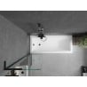 Mexen Next L bathtub screen 1-winged 50 x 150 cm, transparent, black - 895-050-000-03-00-70