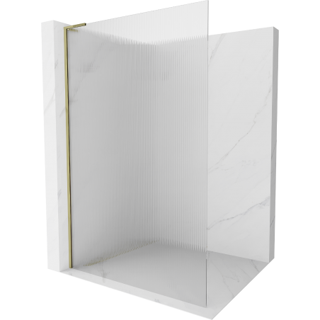 Mexen Kioto L Walk-in Shower Wall 80 x 200 cm, transparent, gold - 800-080-103-50-09