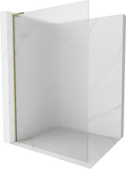 Mexen Kioto L Walk-in Shower Wall 120 x 200 cm, Clear, Gold - 800-120-103-50-09