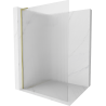 Mexen Kioto L Walk-in Shower Wall 100 x 200 cm, Matte, Brushed Gold - 800-100-103-55-09