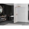 Mexen Kioto L Walk-in Shower Wall 120 x 200 cm, Stripes, Brushed Copper - 800-120-103-65-09