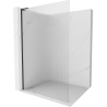 Mexen Kioto L Walk-in Shower Wall 90 x 200 cm, Clear, Black - 800-090-103-70-09