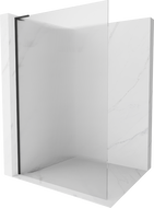 Mexen Kioto L Walk-in Shower Screen 100 x 200 cm, Striped, Black - 800-100-103-70-09