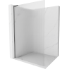 Mexen Kioto L Walk-in Shower Wall 31.5 x 78.7 in, Frosted, Gun Metal - 800-080-103-95-09