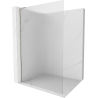 Mexen Kioto L Walk-in Shower Wall 110 x 200 cm, Matt, Brushed Nickel - 800-110-103-97-09