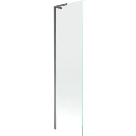 Mexen Next L Bath Screen 1-Panel 50 x 150 cm, Transparent, Gun Metal - 895-050-000-03-00-95