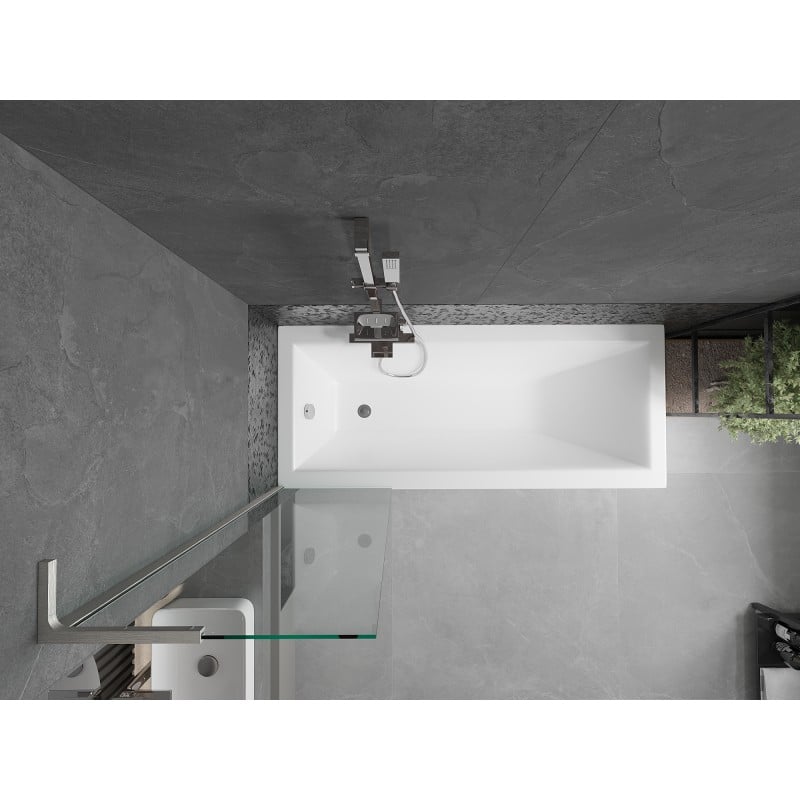Mexen Next L bath screen 1-wing 50 x 150 cm, transparent, brushed nickel - 895-050-000-03-00-97