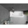 Mexen Next L Bathtub Screen 1-Panel 50 x 150 cm, Transparent, Brushed Nickel - 895-050-000-03-00-97