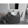 Mexen Mira glass countertop washbasin 42 x 42 cm, white - 24124230