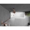 Mexen Next L Bathtub Screen 1-Panel 50 x 150 cm, Frosted, Brushed Copper - 895-050-000-03-30-65