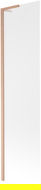 Mexen Next L Bathtub Screen 1-Panel 50 x 150 cm, Frosted, Brushed Copper - 895-050-000-03-30-65