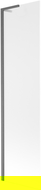 Mexen Next L Bathtub Screen 1-Panel 50 x 150 cm, Frosted, Brushed Gun Gray - 895-050-000-03-30-66