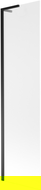 Mexen Next L Bathtub Screen 1-Panel 50 x 150 cm, Frosted, Black - 895-050-000-03-30-70