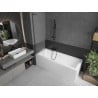 Mexen Next L Bathtub Screen 1-Leaf 50 x 150 cm, Frosted, Gun Metal - 895-050-000-03-30-95