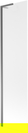 Mexen Next L Bathtub Screen 1-Leaf 50 x 150 cm, Frosted, Gun Metal - 895-050-000-03-30-95