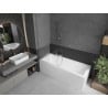 Mexen Next L Bathtub Screen 1-Panel 50 x 150 cm, Frosted, Brushed Nickel - 895-050-000-03-30-97