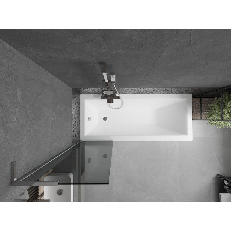 Mexen Next L 1-wing bath screen 50 x 150 cm, graphite, chrome - 895-050-000-03-40-01
