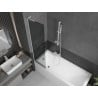 Mexen Next L Bathtub Screen 1-Panel 50 x 150 cm, Graphite, White - 895-050-000-03-40-20