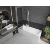 Mexen Next L Bathtub Screen 1-Panel 50 x 150 cm, Graphite, White - 895-050-000-03-40-20