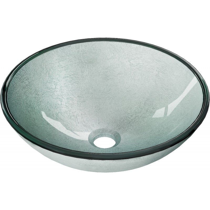 Mexen Mira glass countertop washbasin 42 x 42 cm, silver - 24124211