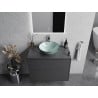 Mexen Mira glass countertop washbasin 42 x 42 cm, silver - 24124211