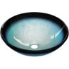 Mexen Mira glass countertop washbasin 42 x 42 cm, blue - 24124247