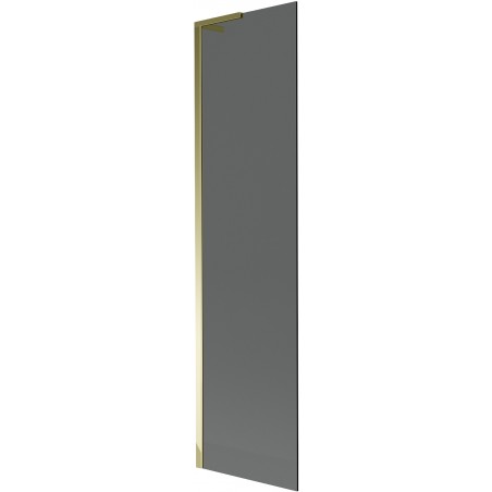 Mexen Next L bathtub screen 1-wing 50 x 150 cm, graphite, gold - 895-050-000-03-40-50